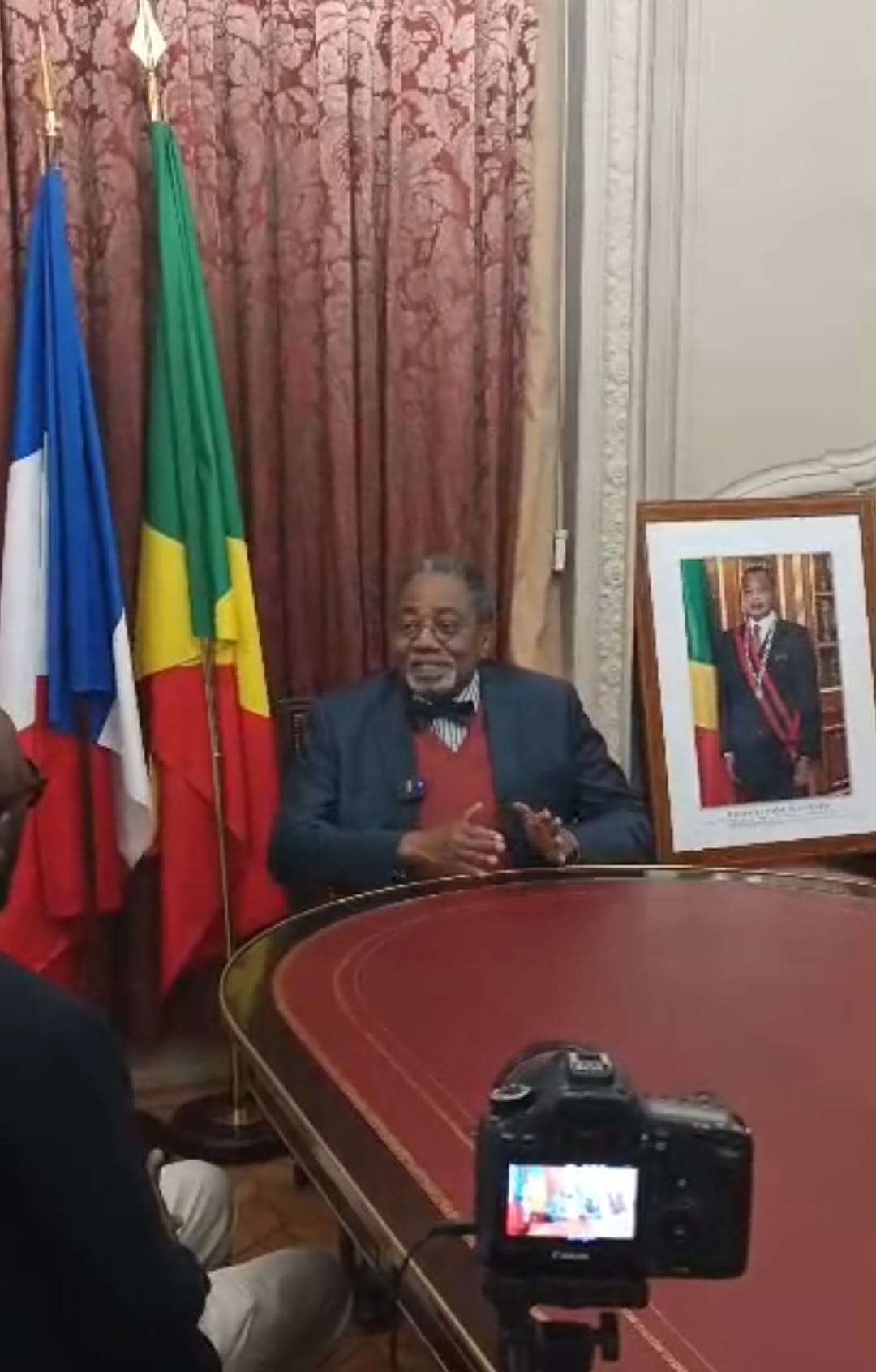Rodolphe Adada en interview avec Christian-Martial Poos de Télécongo