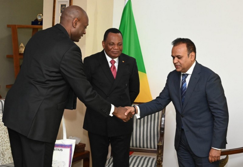 Unesco-Délégation congolaise à Île Maurice, réception par le président Dhananjay Ramful